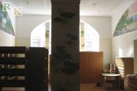 фото росписи стен и колонны в детской библиотеке № 48 г.Москвы