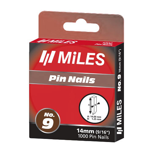 Miles N9-14mm Набор штифтов для степлера Miles, 14 мм, 1000 штук