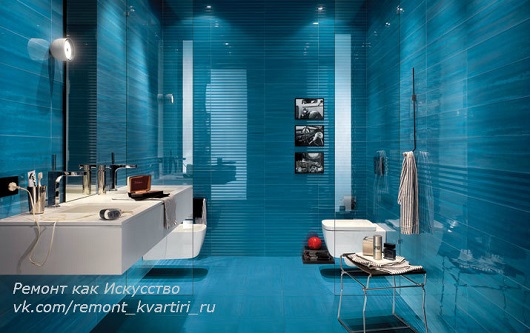однотонная голубая глянцевая керамическая плитка для ванной комнаты